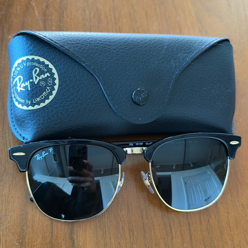 Ray-Ban RB 3016F Clubmaster 901/58 55-19 145 3P, Black